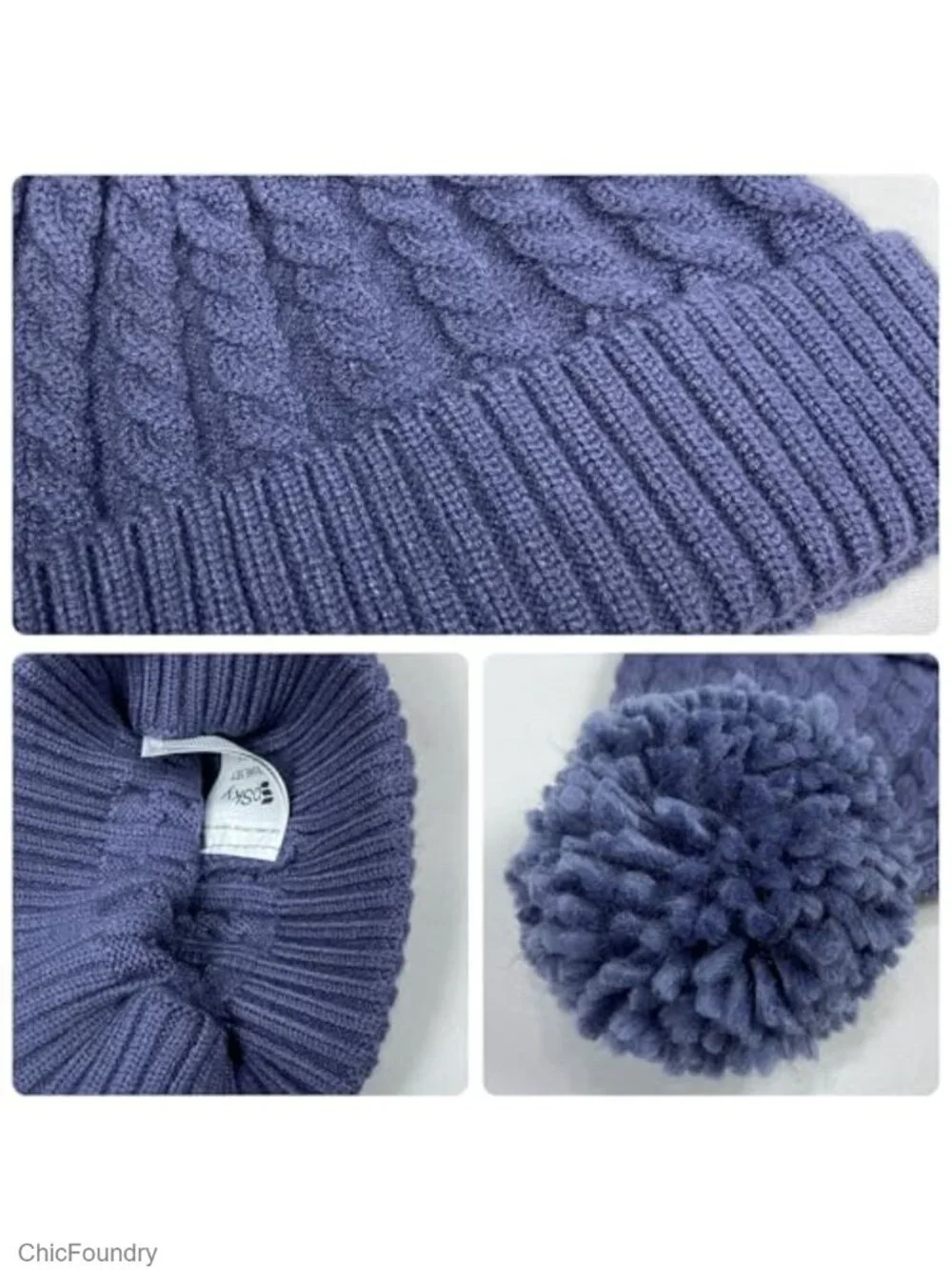 3 Pack Kids Winter Warm Beanie & Mittens Set, Soft Cable Knit Hat for Toddler